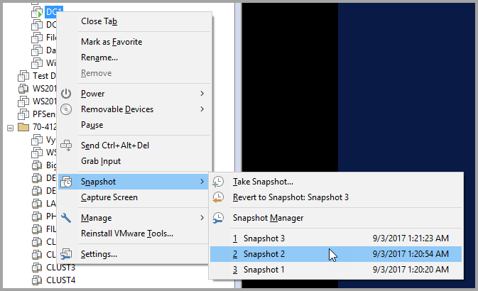 Δημιουργία και διαχείριση snapshots στο VMware Workstation