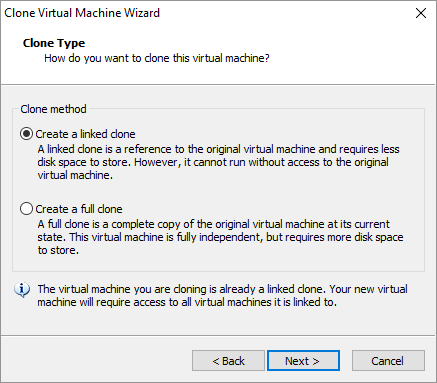 Δημιουργία VM κλώνου από template στο VMware Workstation