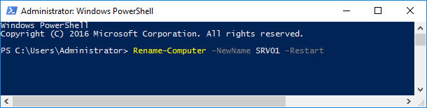 Αλλαγή ονόματος υπολογιστή στον Windows Server 2016