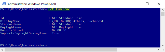 Ρύθμιση ώρας, ημερομηνίας και ζώνης ώρας στον Windows Server 2016
