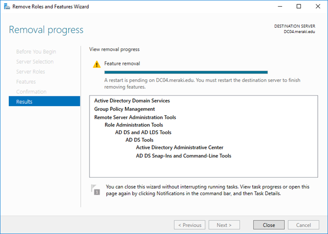 Αφαίρεση (demote) Domain Controller από το Active Directory
