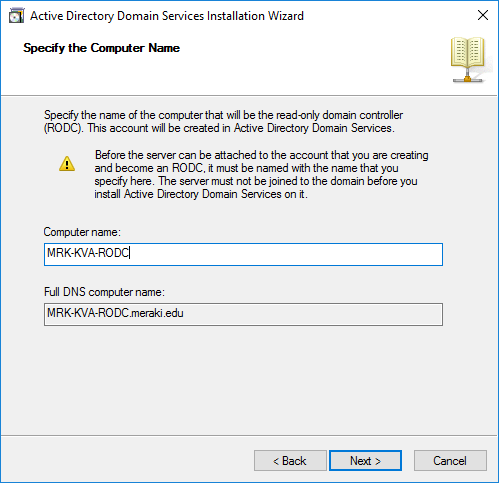 Εγκατάσταση Staged RODC στον Windows Server 2016