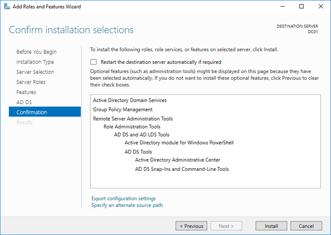 Δημιουργία νέου Active Directory στον Windows Server 2016