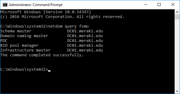 Ποιοι Domain Controllers κατέχουν τους FSMO ρόλους