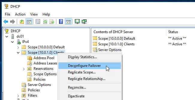 Ρύθμιση DHCP Failover στον Windows Server 2016