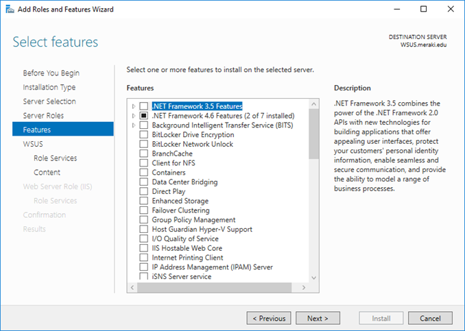 Εγκατάσταση WSUS στον Windows Server 2016