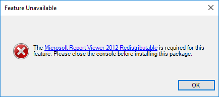 WSUS 2016, σφάλμα στο άνοιγμα του Report Viewer